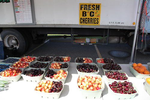 Cherries, apricots and peaches from the Okanagan