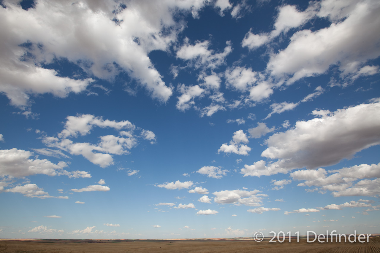 Soweit das Auge reicht: Himmel und Felder im Süden Saskatchewans