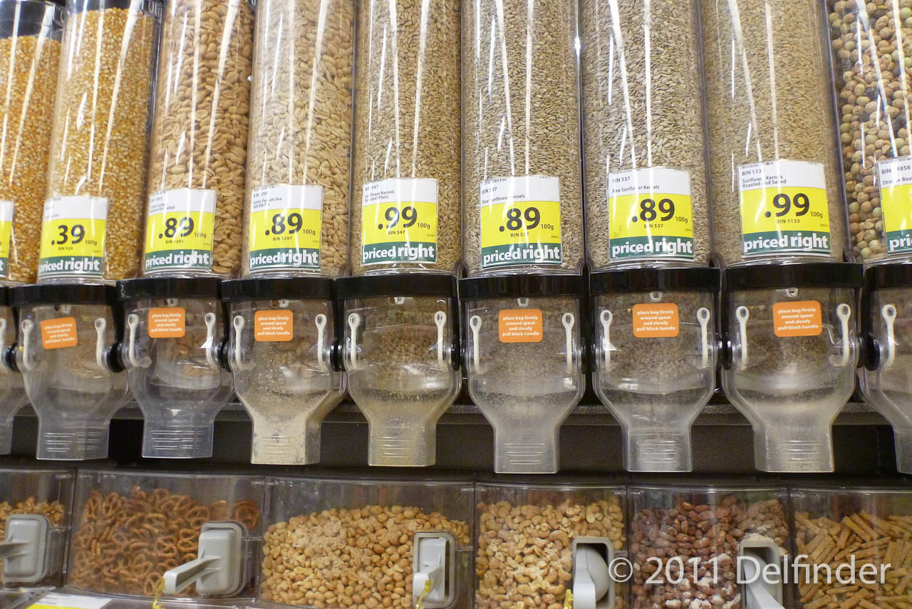 In Kanadischen Supermärkten gibt es jede Menge lose Lebensmittel.  